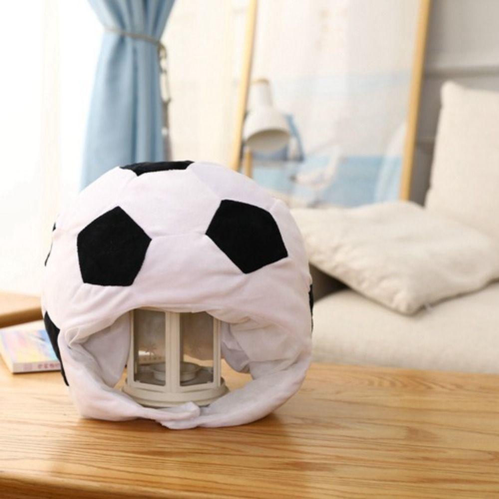 Funny Cartoon Headgear Cap Novelty Plush Headgear Creative Football Shape Hat  Dress Up Photo Props