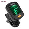 AROMA AT-01A Guitar Tuner Rotatable Clip-on Tuner LCD Display for Chromatic Acoustic Guitar Bass Ukulele Black Guitar Parts