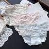 Women's Ice Silk Lace Trim Polka Dot Underwear - Cute Candy Colors, Fits 80-130 Jin