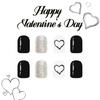 NonToxic ABS Fake Nail 24PCS Valentine Theme Short Artificial Nail With Heart Designs For Valentines Party Wear
