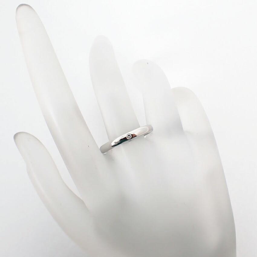 [Gebraucht] TIFFANY PT950 Stapelring Diamantring / Größe 15 / j50-12