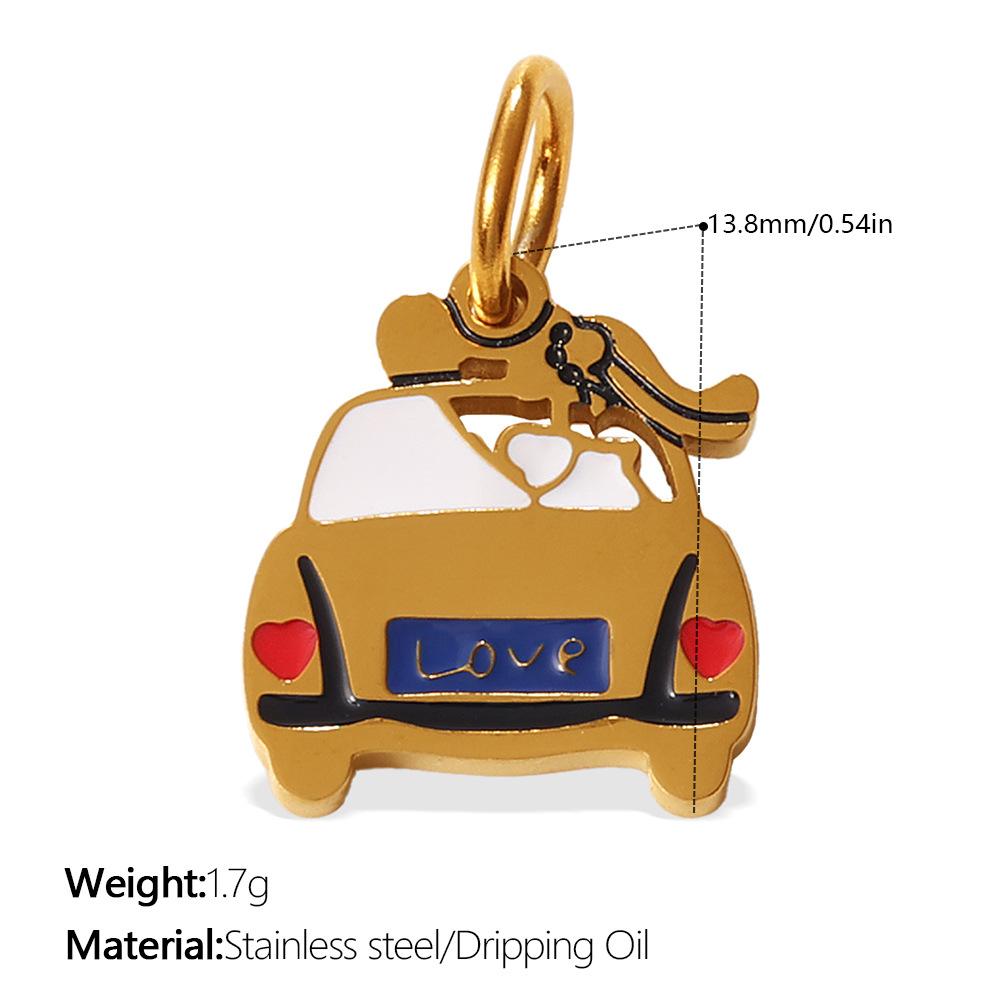 European and American Fun Shape Oil Drop Pendant Vehicle Sports Elements Colorful Color Scheme Personalized DIY Pendant