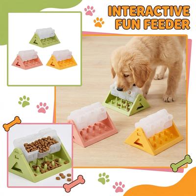 Interactive Rotating Slow Feeder Toy For Dogs & Cats – IQ Training & Puzzle  Dispenser