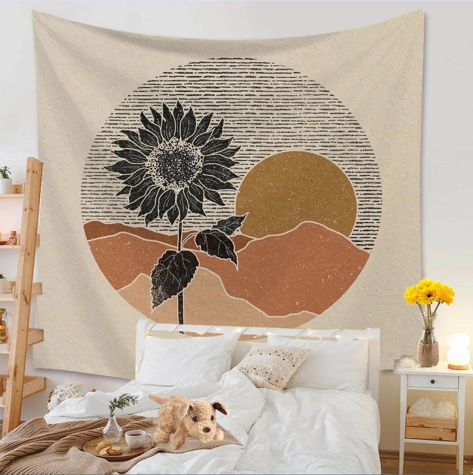 Tapiserie Fundal Sufragerie Murală Covorașă Plajă Decorare Acasă Agățat de perete cu caracter simplu și proaspăt