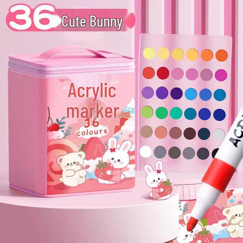 Acrylic Marker - Washable, Non-Bleed, Quick-Drying, Layerable, Waterproof Pen for Art & School.