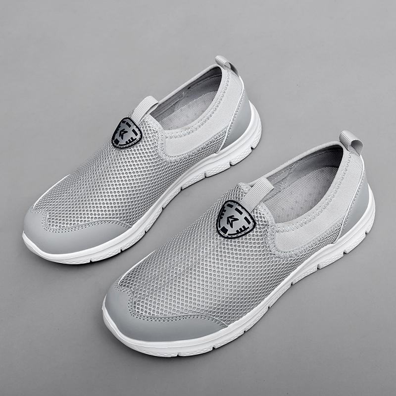 Fashion Plus Size Running Shoes Summer Sneakers Mesh Breathable Lightweight Walking Casual Slip-On Driving Women Loafers Men Size 48