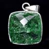Natural Emerald 133 Ct CERTIFIED Square Cushion Cut Pendant 925 Starling Silver MY.PD-157-NS