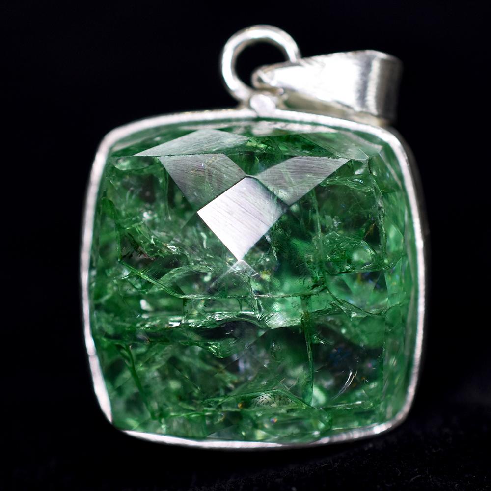 Natural Emerald 133 Ct CERTIFIED Square Cushion Cut Pendant 925 Starling Silver MY.PD-157-NS