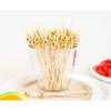 Yesland 500 Counts Cocktail Picks - 4 3/4 Inch Handmade Bamboo Toothpicks - Wooden Sticks with Gold Pearl for Party Supplies