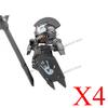 Medieval Knight Figures Building Blocks Elf Guard Dwarf Warrior Wild Boar Sheep Mount Fantasy Movie Character Soldier Bricks Toy