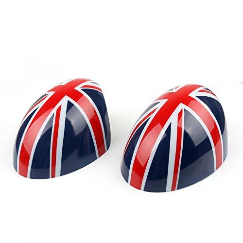 Bruce & Shark 2x Union Jack Wing Mirror Covers for Mini Cooper R55 R56 R57 Power Fold Mirrors