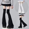 Stile Giapponese Piccante Femboy Sopra il Ginocchio Polsini a Forma di Corno Calze per Gambe Y2K Elasticità Calzini da Ginocchio Modellanti Accessori Sexy