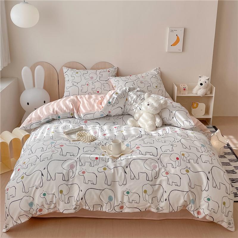 3Pcs Vintage Floral Plaid Pattern Duvet Cover Set 100% Cotton Ultra Soft Comforter Cover with Zipper Flowers Queen Bedding Set