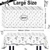 Avezano 3 pcs Black Bow Tablecloths 108 x 54 inch Bow Birthday Decorations Black and White Coquette Plastic Table Cover Disposable Bachelorette Party