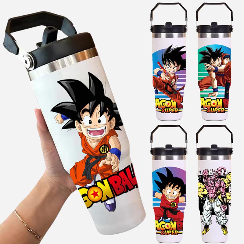 30oz Large Capacity Portable Car Cup Stainless Steel Thermos Cup with Straw Handle Travel Sports Water Bottle Vacuum Flask gift