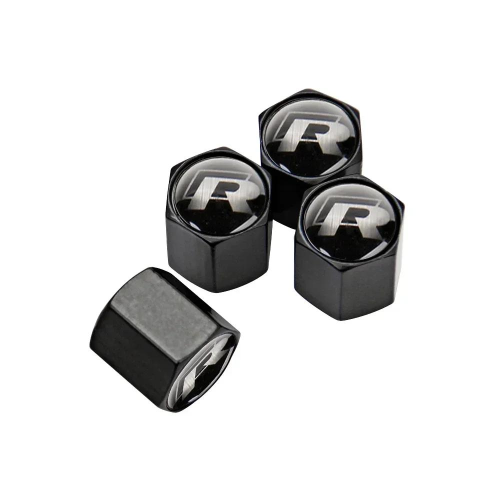 New New 4pcs Car Wheel Tires Valve Caps Tyre Dust Covers For Volkswagen GTI Passat Touareg Tiguan Golf Bora Jetta CC Beetle P