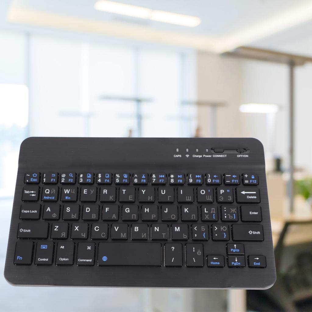 7 tommers oppladbart ultratynt russisk trådløst Bluetooth-tastatur for Andriod for Win for IOS