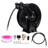 Pressure Washer Hose Reel 2 Arm 3 8inx49.21ft Retractable Auto Rewind Heavy Duty Steel with 49.21ft Hose 4.9ft Wire
