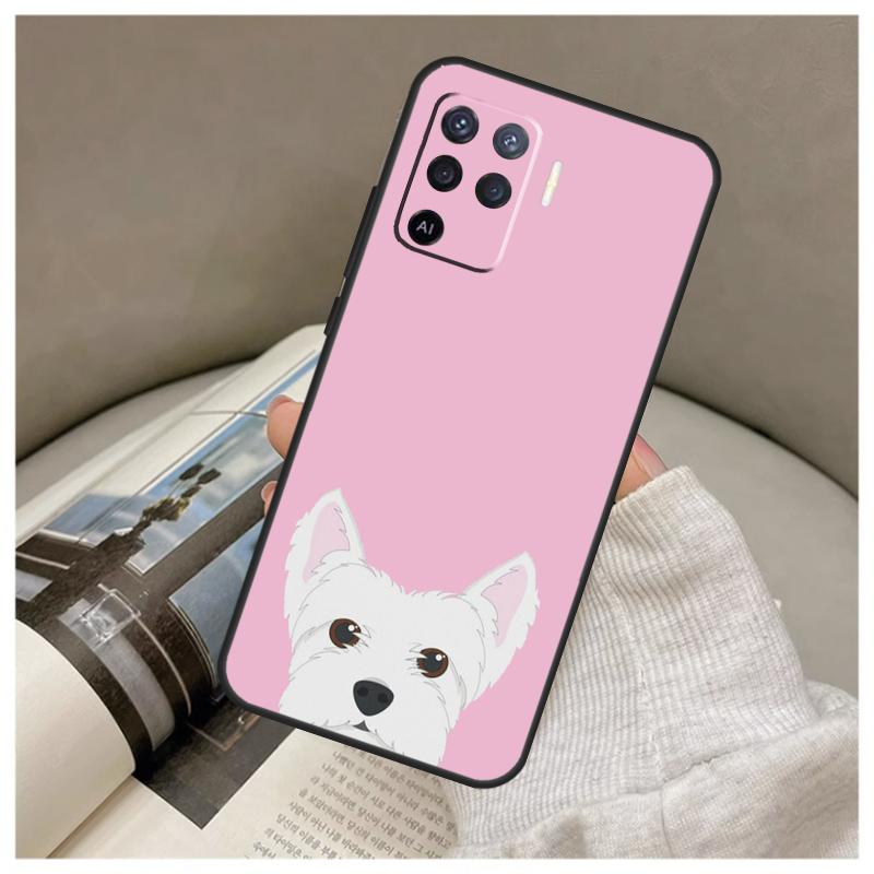 

Cartoon Westie Dog Case For Oppo A74 A94 A54 A18 A38 A58 A78 A98 A80 A60 A40 A96 A76 A16 A15 A17 A57 A77 A5 Pro OPPO A54 4G