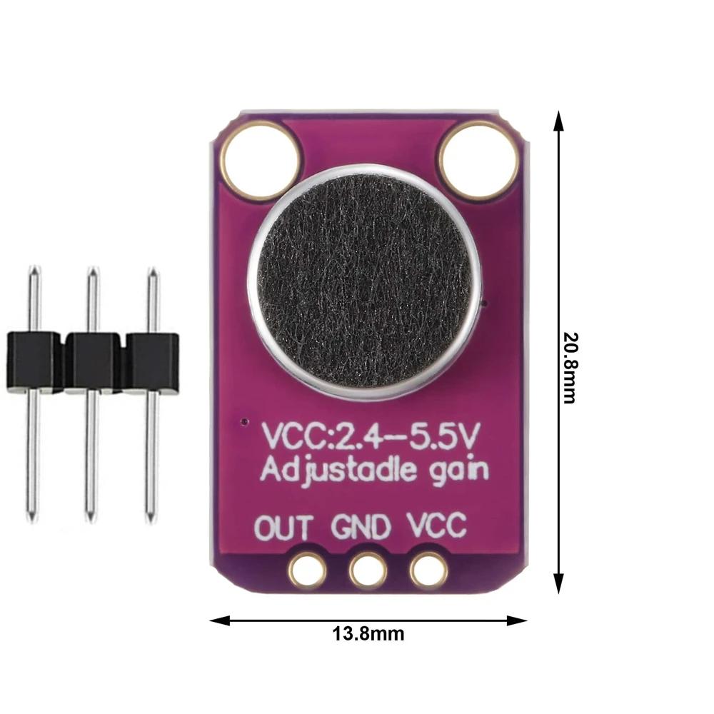 

1pcs GY-MAX4466 Electret Microphone Amplifier Module MAX4466 Adjustable Gain For Arduino