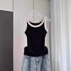 Women's Ribbed Modal Cotton Sleeveless Camisole Vest - Casual Spring/Summer Wear