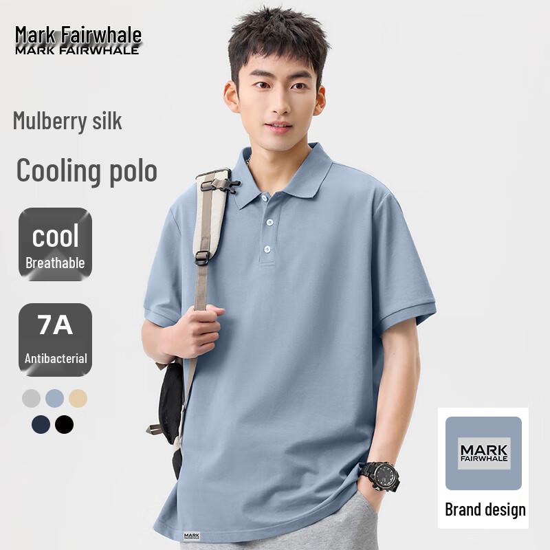Mark Fairwhale Men s Silk-Blend Cooling Short Sleeve Polo Shirt 2XL