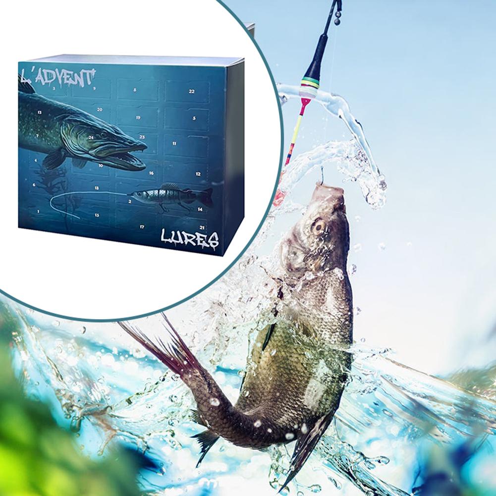 Angeln Weihnachtsartikel Adventskalender Countdown Angelköder 24 Tage Angelköder Set Kreative Weihnachtsgeschenke Tackle Blind Box
