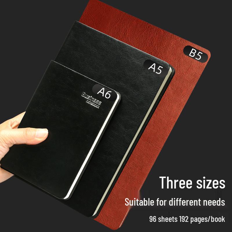 A5 Custom Leather Business Notebook - Office Diary & Memo Book, Thick Pages