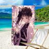 1pc Tsuyuri Kanawo1 Beach Towel, Beach and Seaside Swimming Pool Equipment, Fashion Pattern, Rectangular, Travel Essentials
