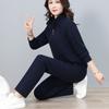 Fashion Stand Collar Half Cardigan Zipper Sport Suit for Women Spring Autumn Casual Sports Outfit Tracksuit for Ladies