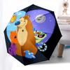 Bear in the Big Blue House Automatic Folding umbrella Compact 8 rib Design, Unique Style, Suitable for Everyday Outdoor Use, Perfect Gift fo
