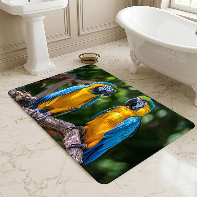 Macaw Pair Living Room Nonslip Area Rug Soft Carpet For Bedroom Game Playroom Sofa Office Home Decor Doormat Christmas Gift C930686