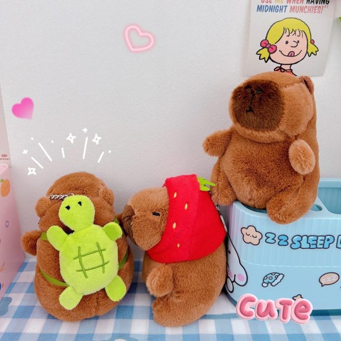 Internetová celebrita stejný styl kapybara kapybara přívěsek kreativní klíčenka do auta plyšová panenka školní taška