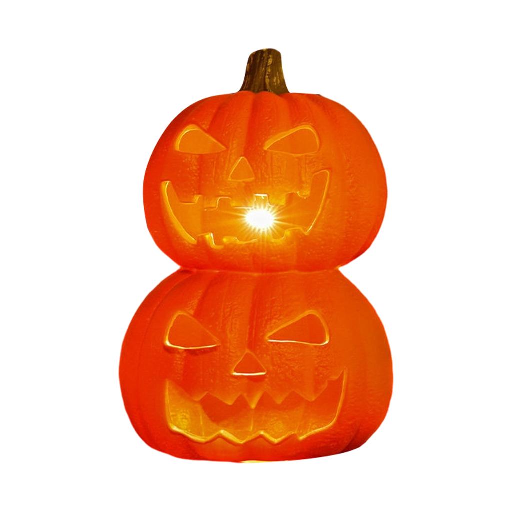 Décoration Citrouille Lumineuse d'Halloween pour Accessoire de Fête Intérieur Extérieur