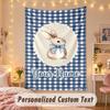 Custom Personalized Tapestry,Peter Rabbit Print Custom Name Text Wall Art Hanging for Bedroom