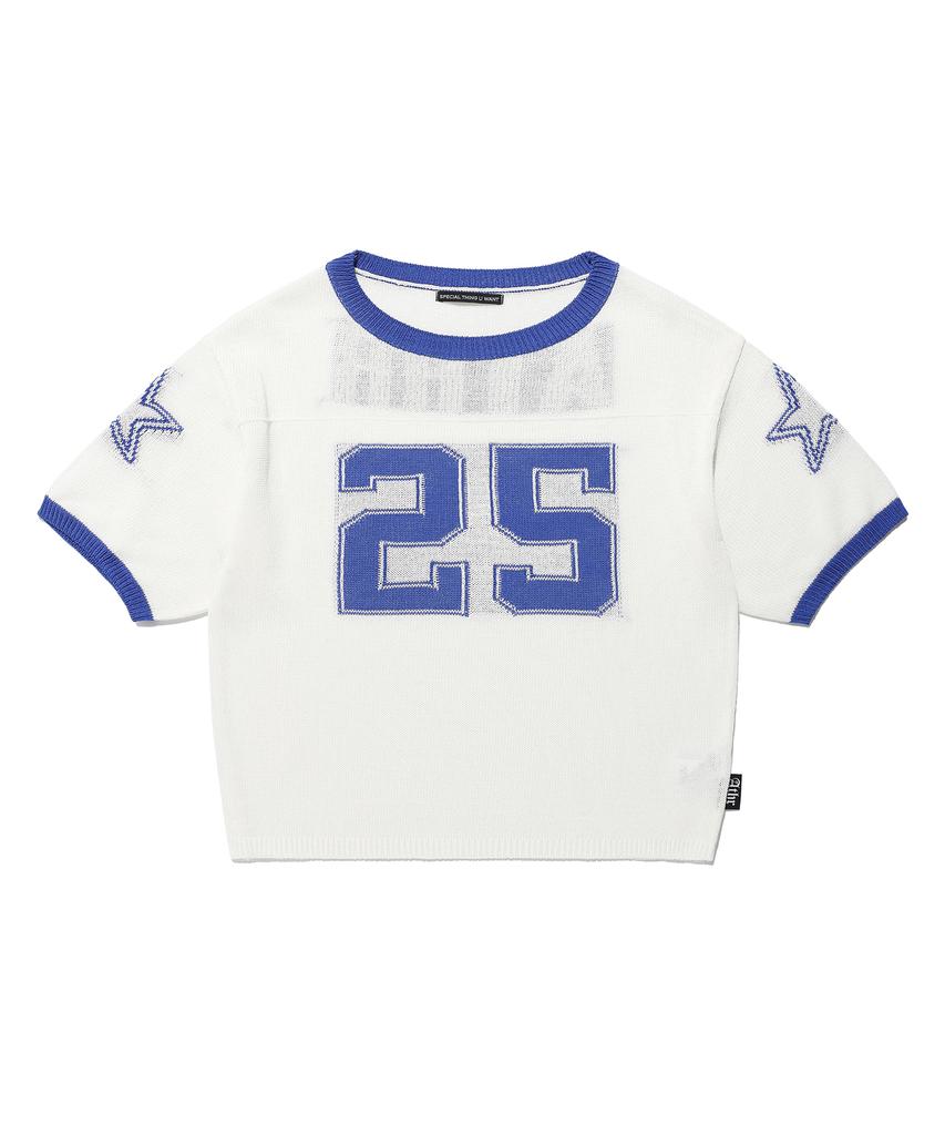 ANDTHEOTHER Maglia Blu Oversize Girocollo Manica Corta
