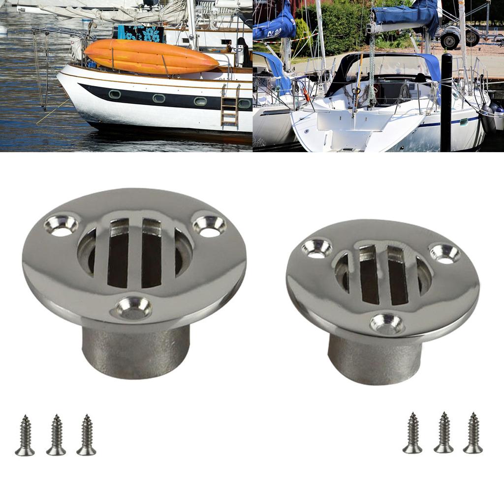 Marine Grade 316 Stainless Steel Boat Floor Deck Drain for Boat Yacht Deck Drain Hardware Replacement 22mm/25mm