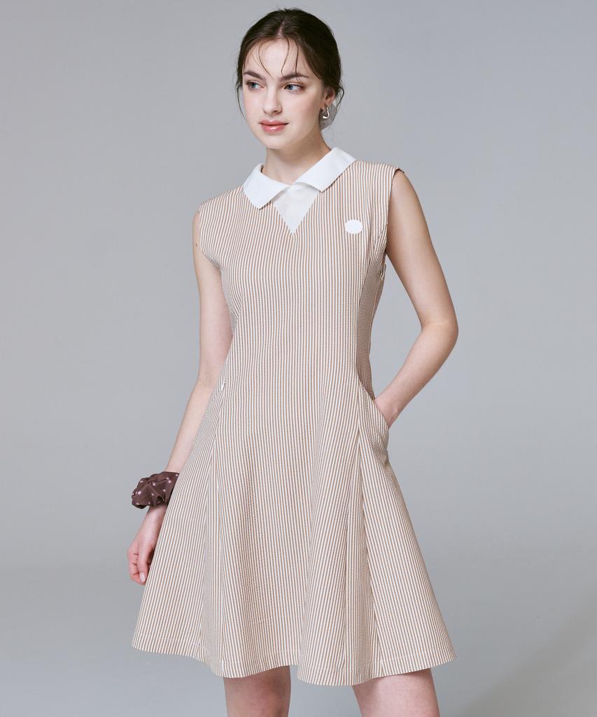 KLIMGOLF Seersucker Sleeveless Dress