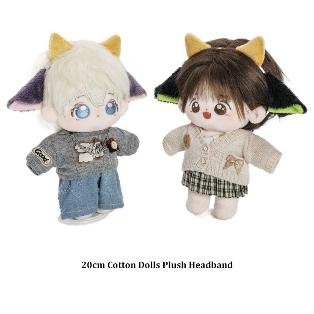 

Cute Sheep Ear Headband Unique Doll s Accessories 2025 Plush Headband for 20CM Cotton Doll чорний