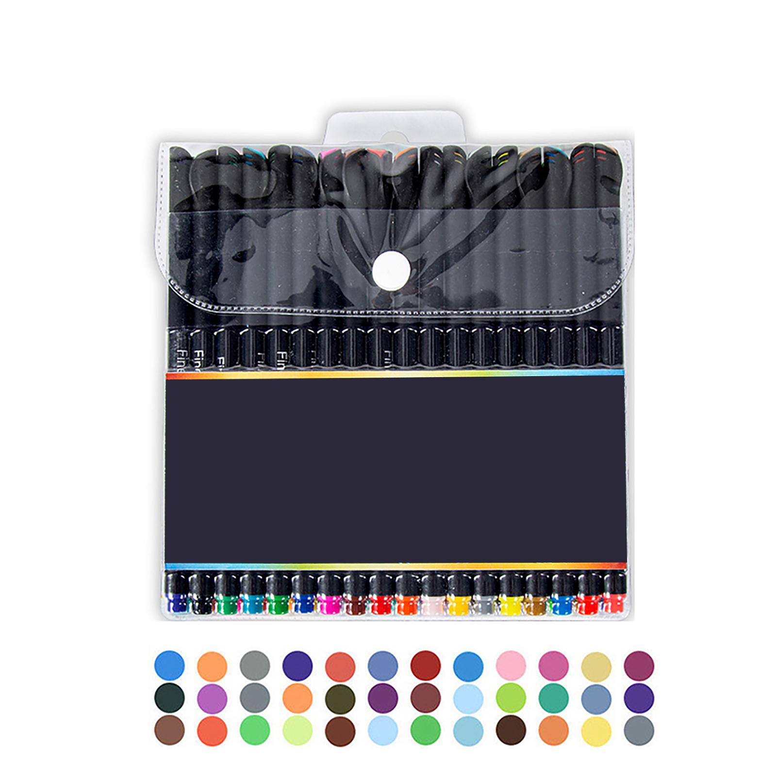 

36 Color Fineliner Fine Point Pens 0.4mm Tip Markers for Journaling Writing Note Taking Calendar Agenda Adult Coloring