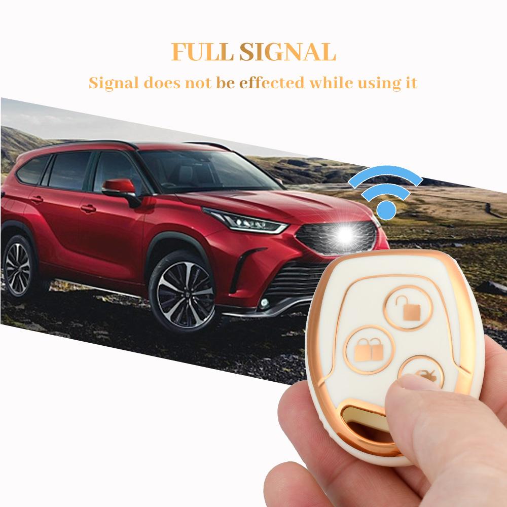 3 Buttons TPU Remote Key Shell Key Fob For Ford Focus Fiesta Fusion C-Max For Mondeo Galaxy C-Max S-Max Case Protector Cover