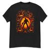 HALLOWEEN EVIL DEAD T-SHIRT Fiery Jack o Lantern Horror Silhouette Vintage Black