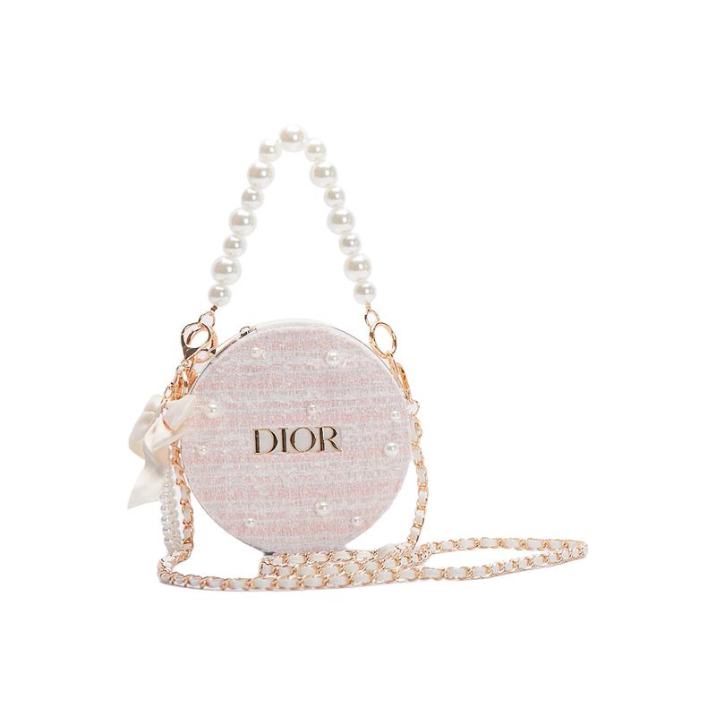 

DIOR Bag [Customized Cosmetic Bag] Bubble Jellyfish Pink Gauze Girl Crossbody Handbag Storage and Portability Polyester Fiber High-end Versatile Old белый