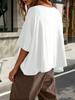 Women's Oversized Cropped T-Shirt Short Sleeve Loose Fit Summer Tee Top
