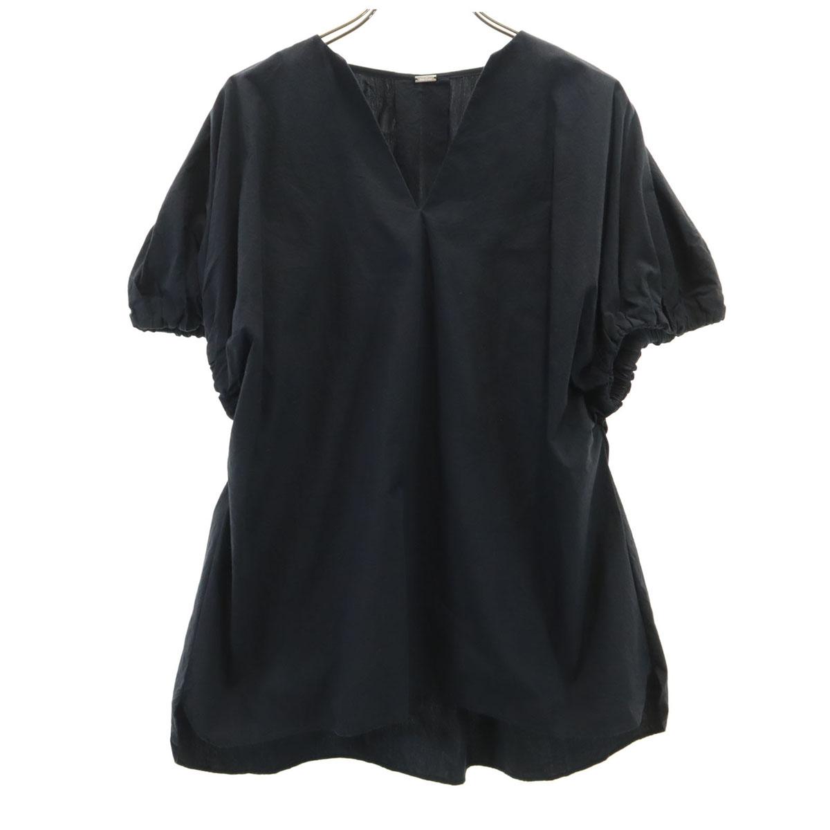 

Mila Owen Short sleeve V neck blouse black pullover Women Used