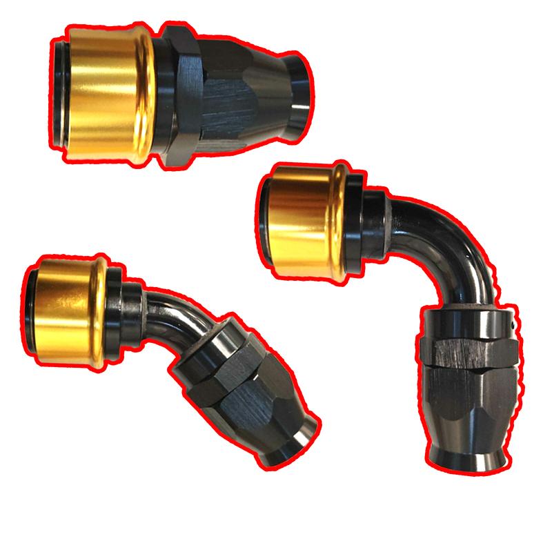 PTFE Quick Release AN Fittings -AN6-AN8-AN10-AN12-AN16 Swivel Fuel Hose End With ORB Adapter For PTFE Hose Straight/45/90Degree