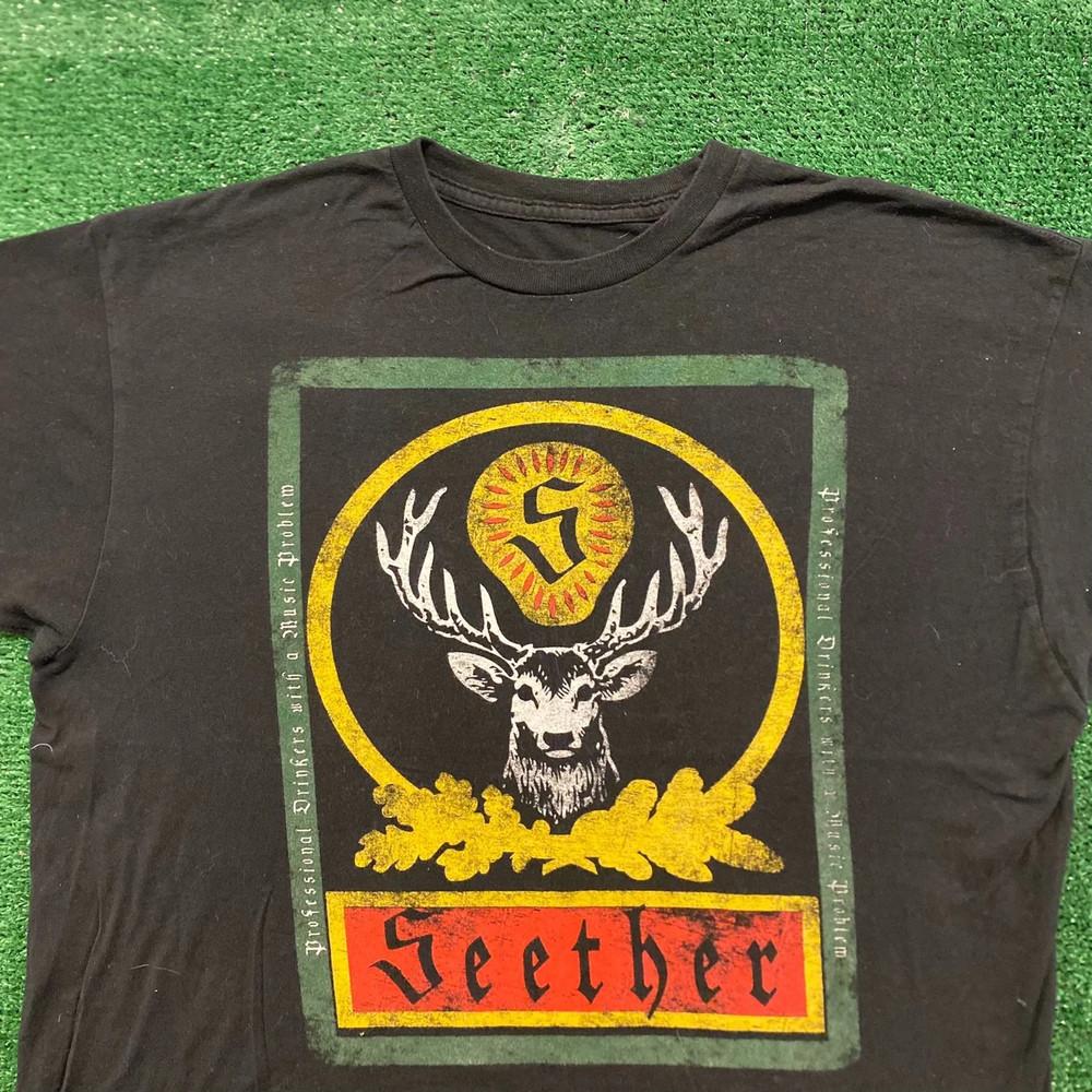 Футболка Seether Jagermeister Черная Унисекс S-5XL YA1208 Унисекс Футболка S
