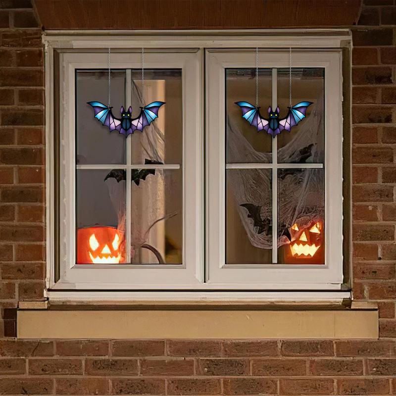 Halloween Window Sun Catcher Halloween Bat Decor For Home Handcrafted Halloween Horror Home Decorations For Home Kitchen
