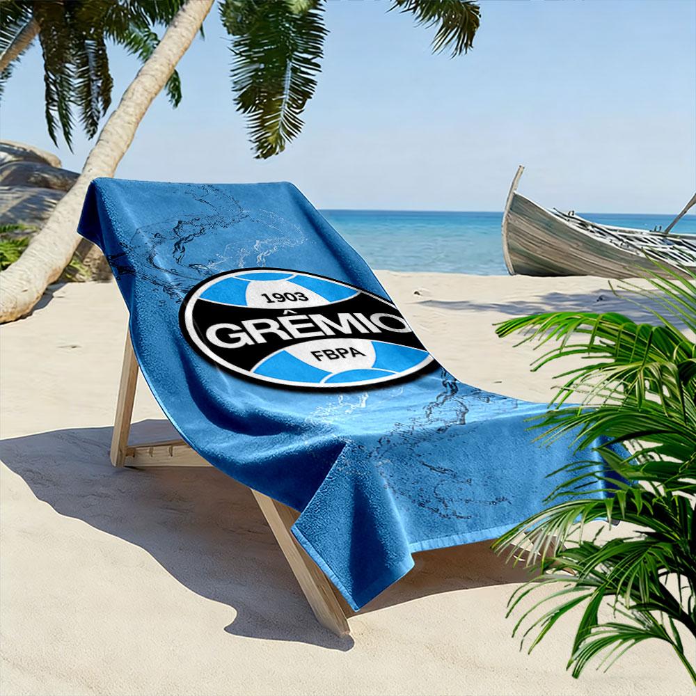 Grêmio Logo Blue Beach Towel Beach Towel Quick-drying for Travel Outdoor Sports Jogging Beach and Swimming