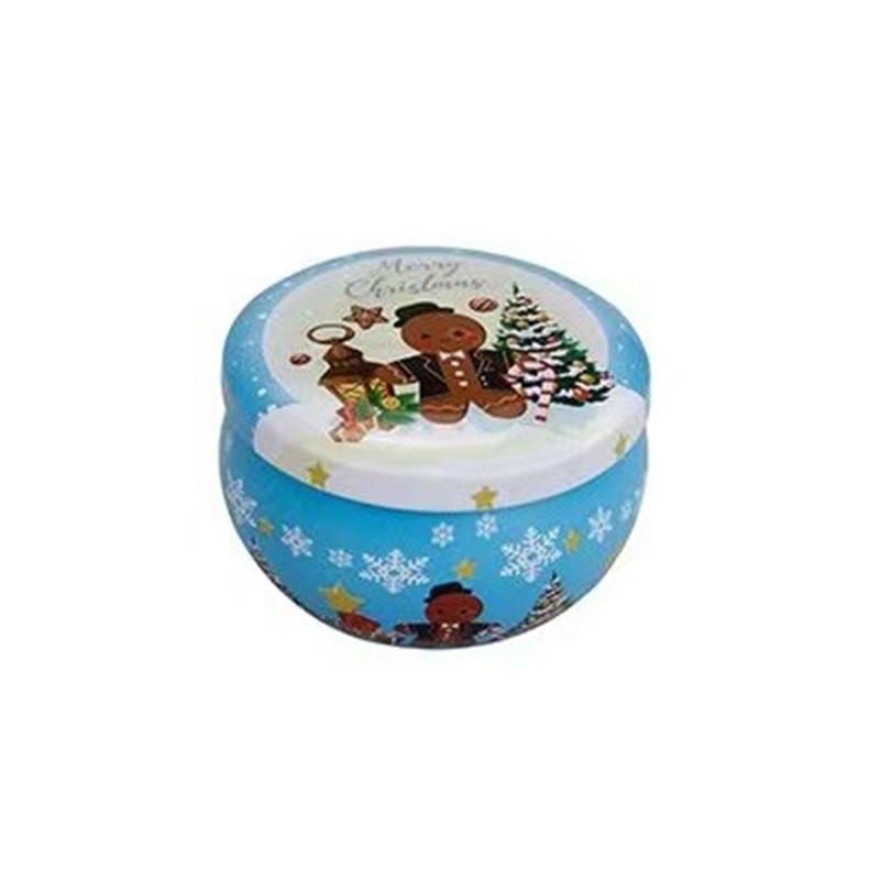 Weihnachts-Runde Eisen-Geschenkboxen Stabile Konstruktion Perfekt für Weihnachtsgeschenke Aufbewahrung von Süßigkeiten Kleinen Geschenken